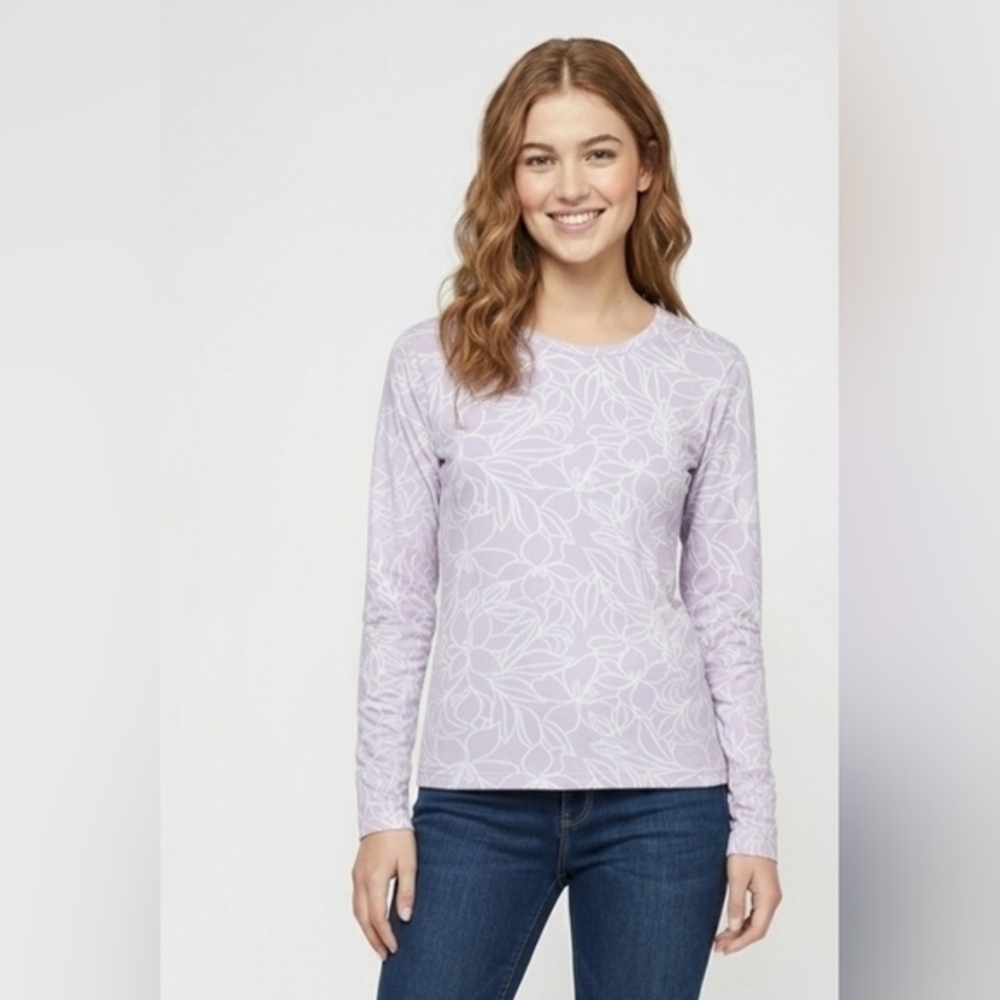 Hang Ten Women's Long Sleeve Sun Tee Crewneck Size Small NWT